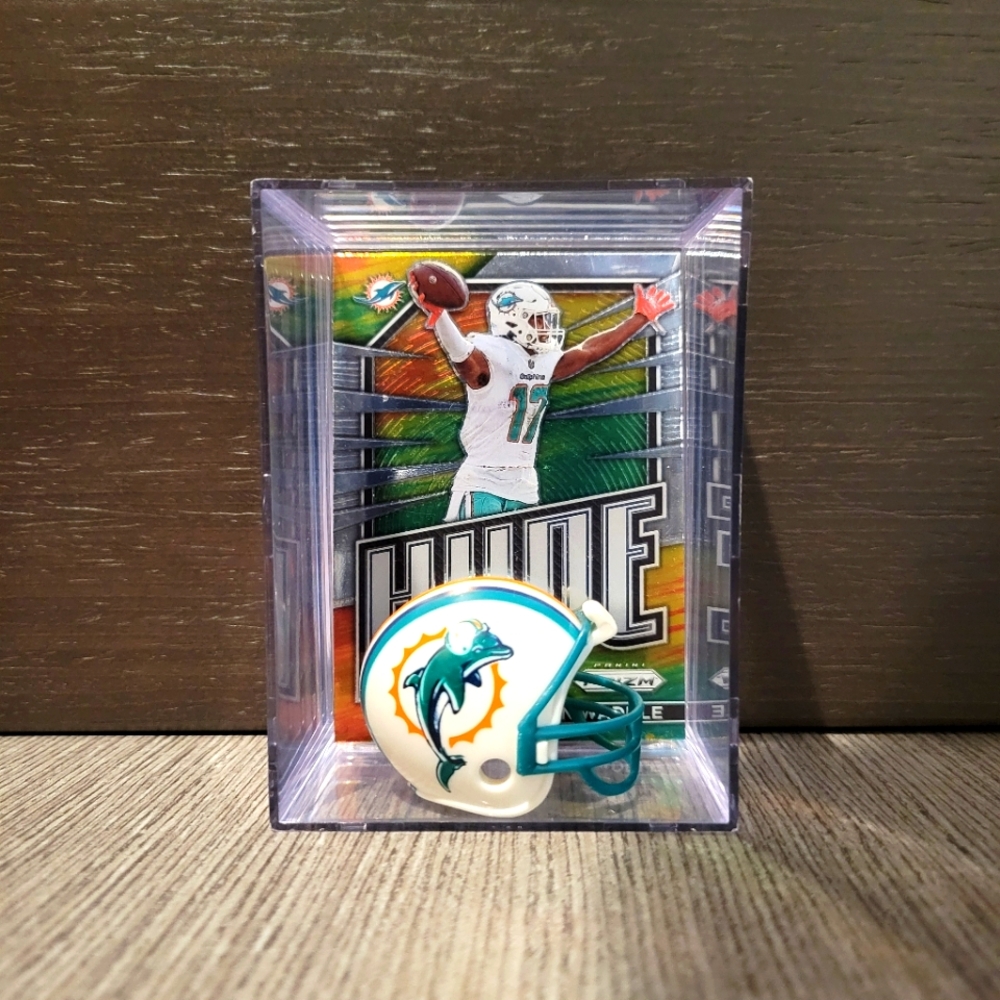 Jaylen Waddle Miami Dolphins Mini Helmet Football Sports Box